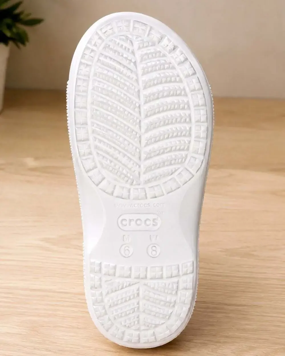 White Crocs Classic Slide Sandals Clogs